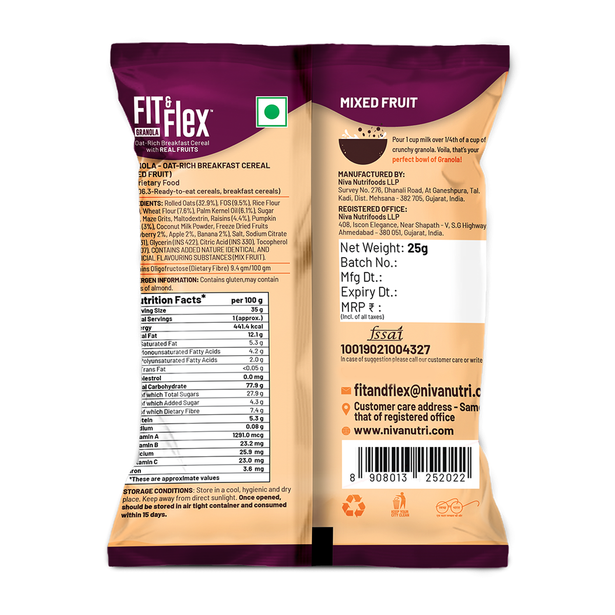 FREE MIXED FRUIT Granola | Oat-rich