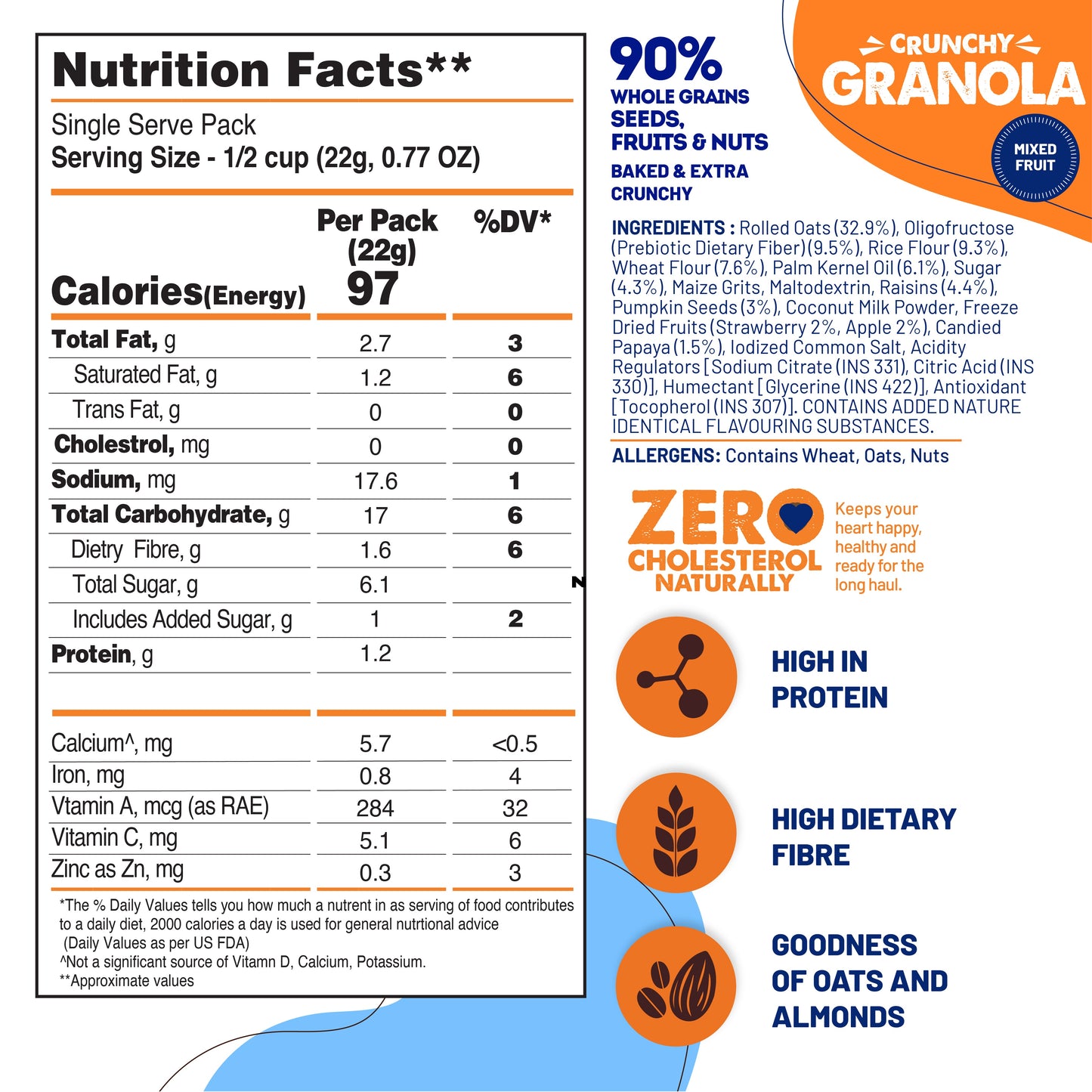 FREE MIXED FRUIT Granola | Oat-rich