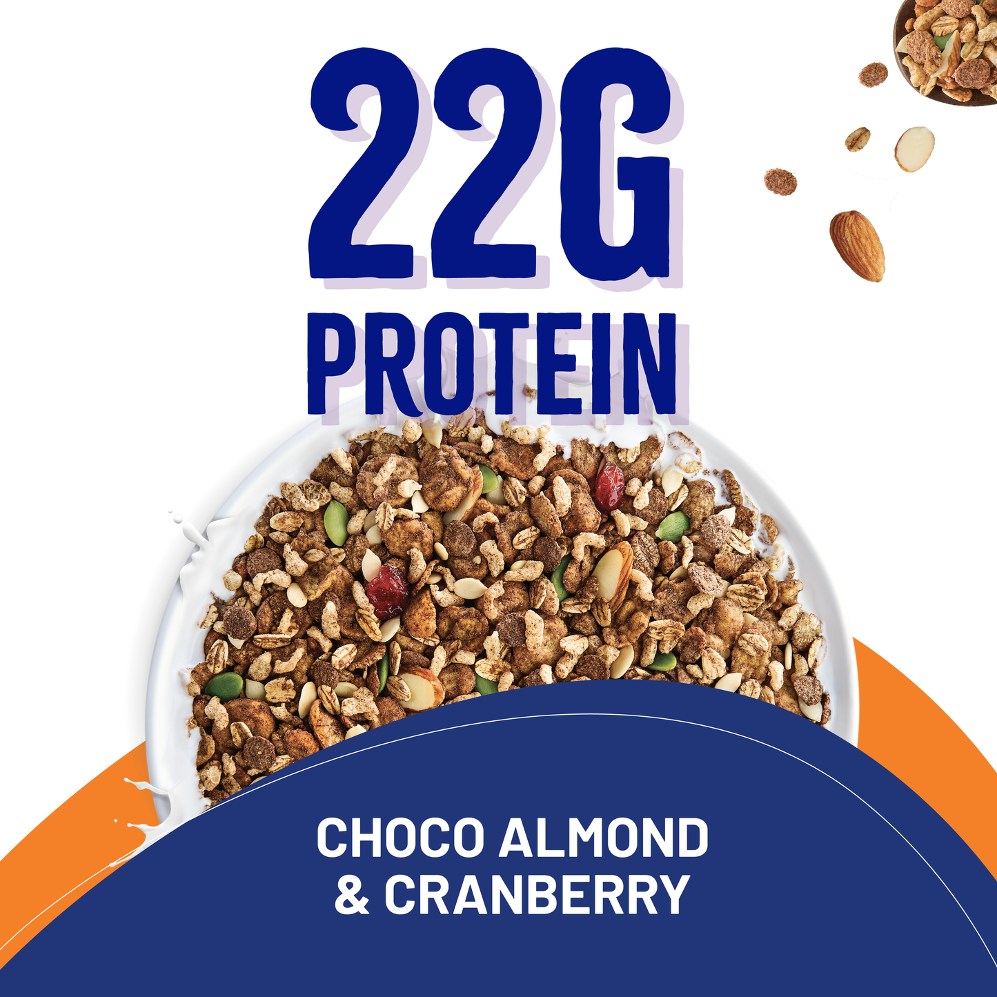 22G High Protein Muesli - Choco Almond & Cranberry 400g