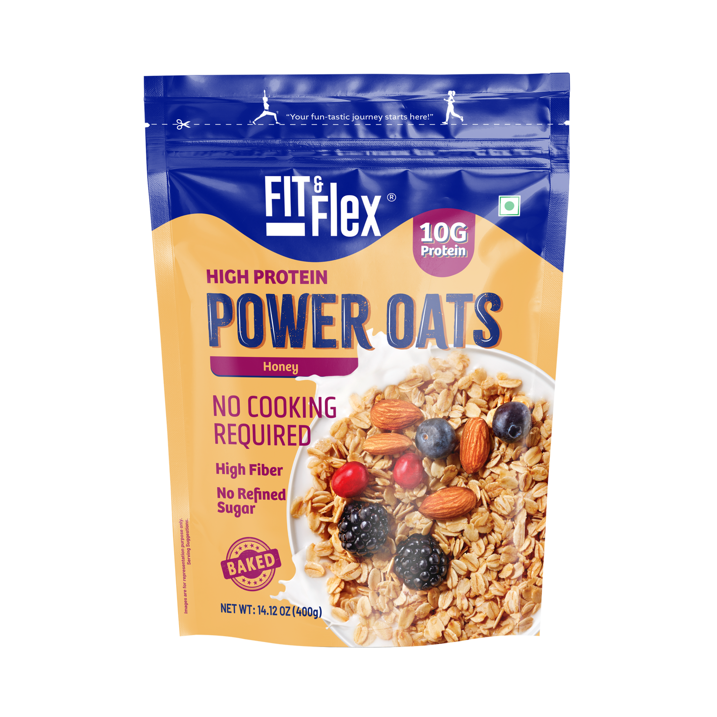 Power Oats Combo Pack | Peanut Butter Chocolate & Honey Flavor | No Cooking Required - Ready To Eat | 0 Added Sugar