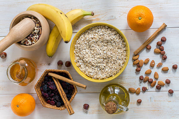 Tropical Power Oats Jars, Peanut Butter Banana Oat Bars, Cinnamon Apple Oats Packets, Berry Blast Overnight Oats, Maple Nut Power Oat Muffins