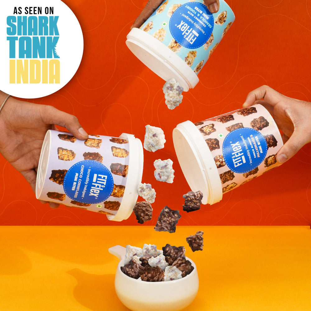 Assorted Pack of 3 Mini Bites (70g x 3) | Choco Almond Millionnaires, Cranberry Oats Granola & Yogurt, Choco Cornflakes