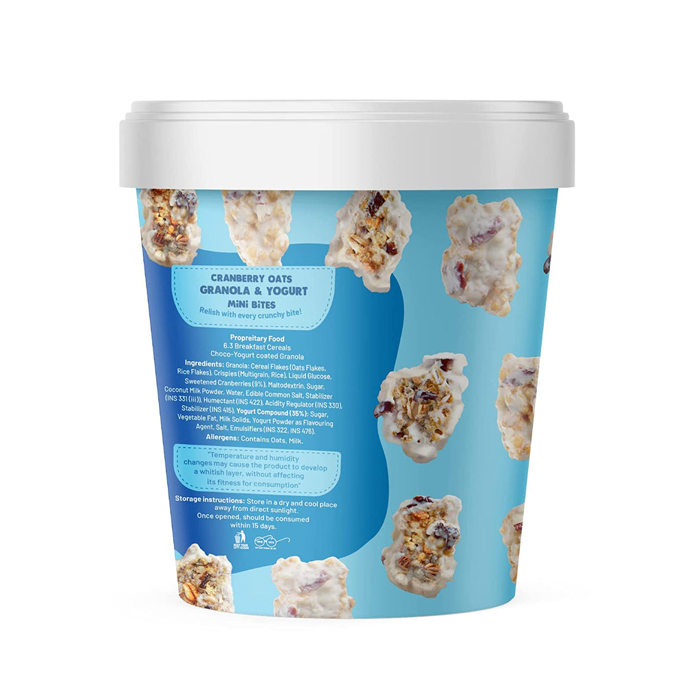 
                  
                    Cranberry Oats Granola & Yogurt Mini Bites (Pack of 3 - 70g each)
                  
                