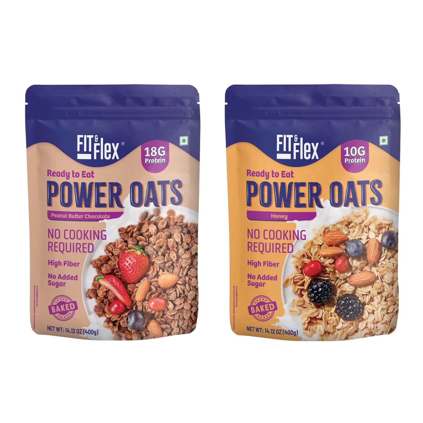 
                  
                    Power Oats | Peanut Butter Chocolate Flavor | No Cooking Required - Ready To Eat | 0 Added Sugar
                  
                