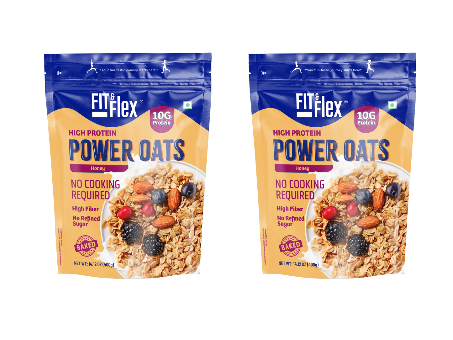 
                  
                    Power Oats | Honey Flavor | No Cooking Required - Ready To Eat | Zero Added Sugar
                  
                