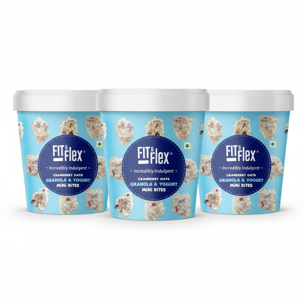 
                  
                    Cranberry Oats Granola & Yogurt Mini Bites (Pack of 3 - 70g each)
                  
                